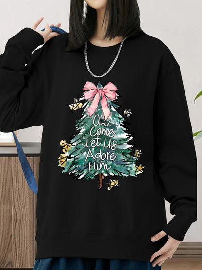 Cute Christmas Tree Shirt, Graphic Shirt Retro Adult Shirt Vintage Shirt - Relaxed Fit, Full Size