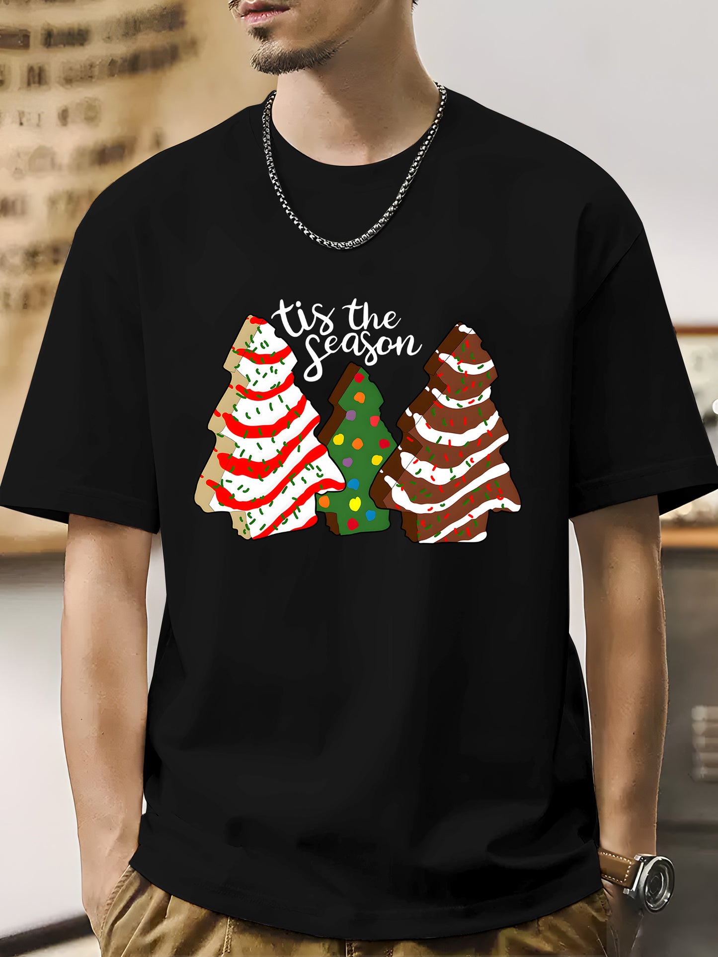 Cozy Festive Christmas Tree Shirt - Relaxed Fit, Full Size