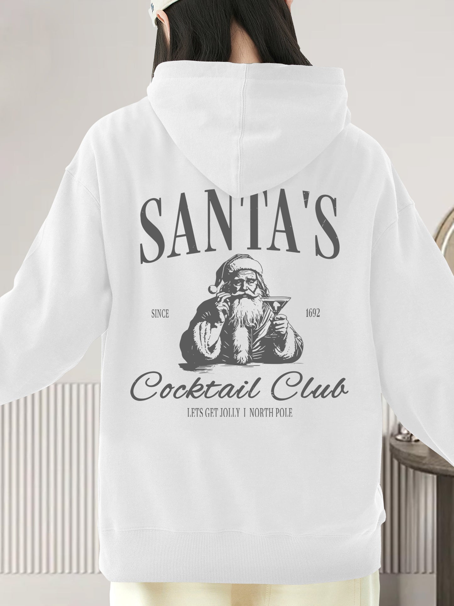 Santas Cocktail Club Christmas Shirt - Relaxed Fit, Full Size