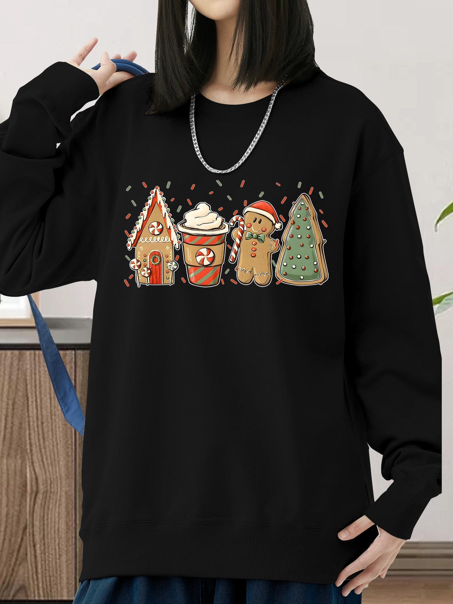 Gingerbread Christmas Coffee Shirt - Relaxed Fit, Full Size