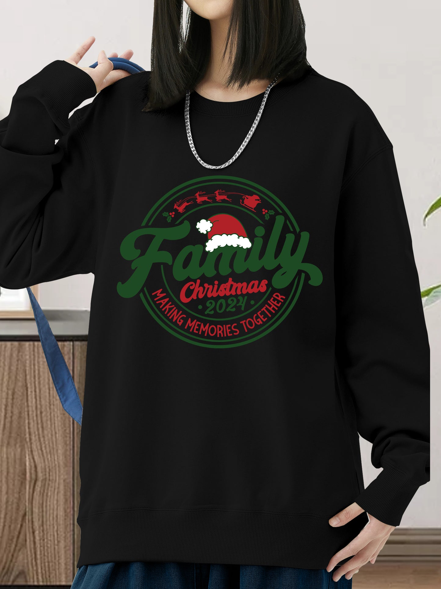 Family Christmas 2024 ，Making Memories Togethe Shirt - Relaxed Fit, Full Size