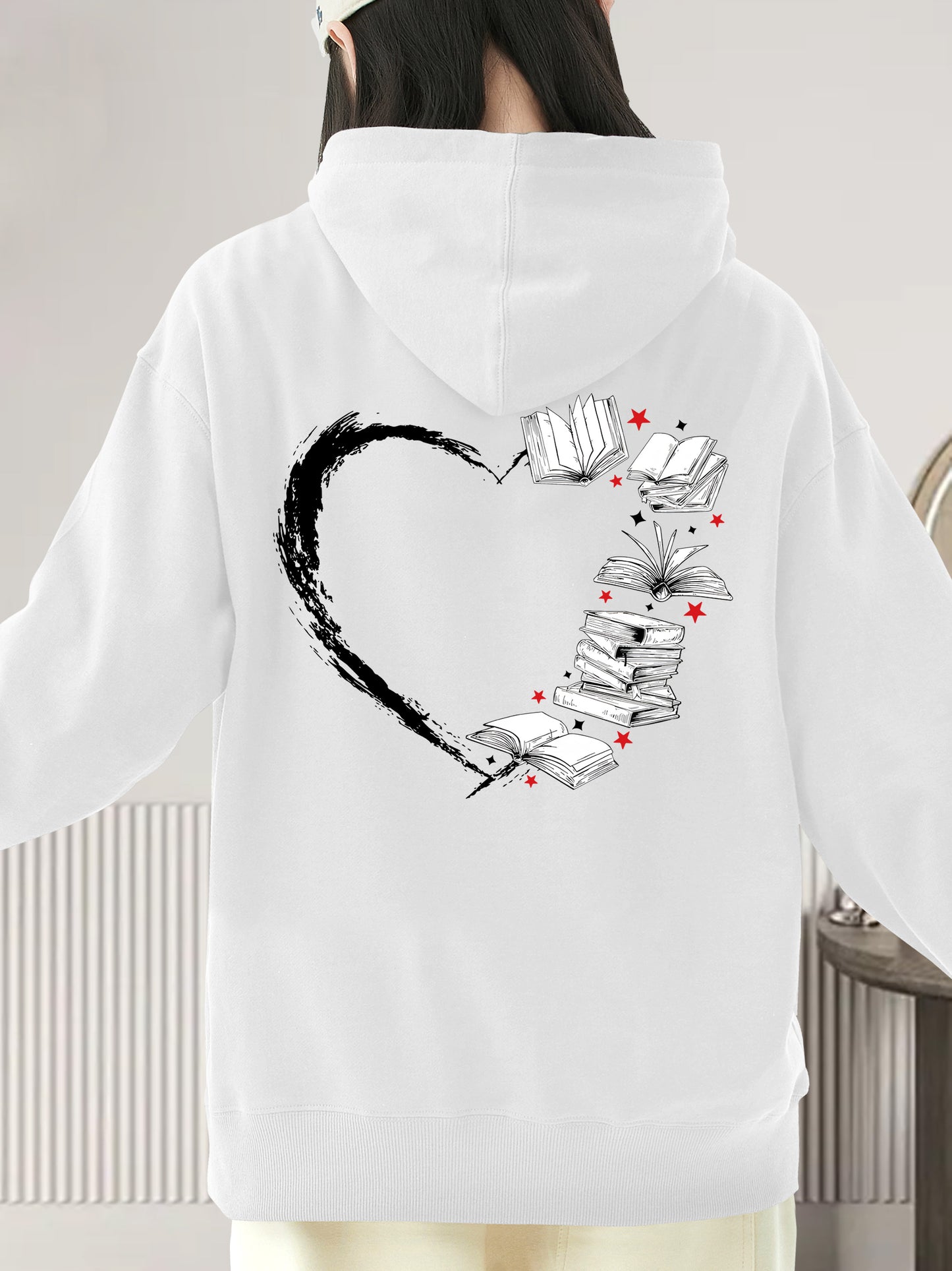 Heart & Book Shirt - Relaxed Fit, Full Size