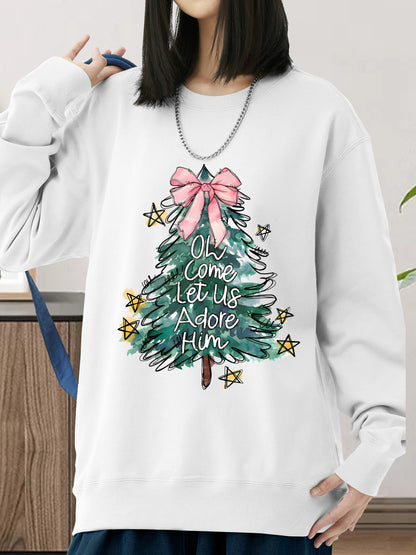 Cute Christmas Tree Shirt, Graphic Shirt Retro Adult Shirt Vintage Shirt - Relaxed Fit, Full Size