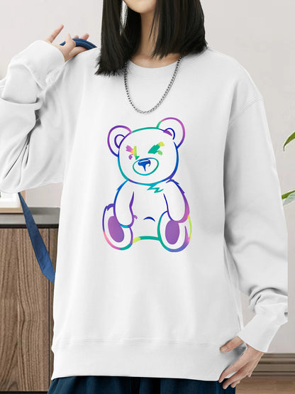 Cartoon Bear Shirt - Relaxed Fit, Full Size