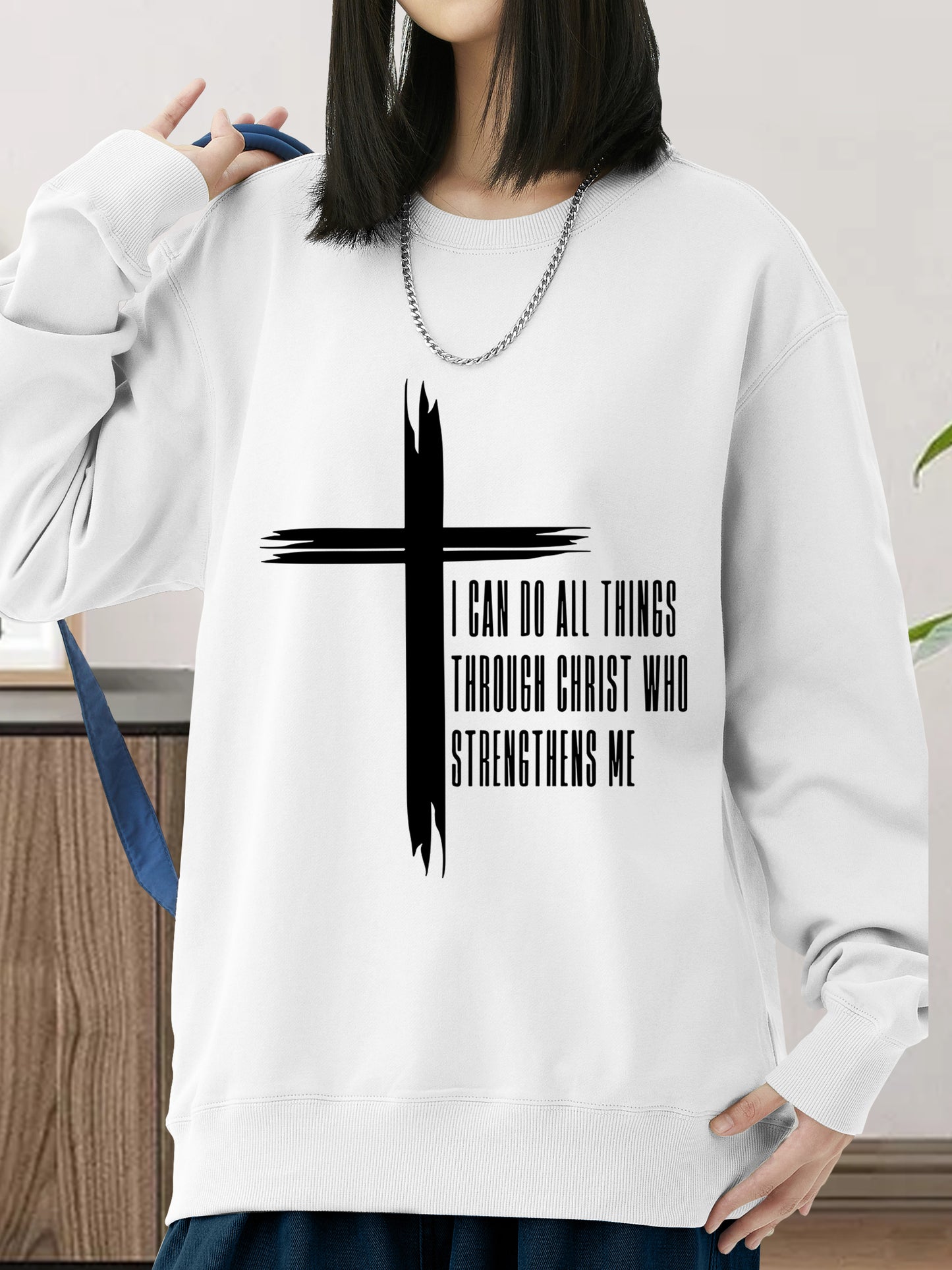 I CAN DO ALL THINSS THROUGH CHRIST WHO STRENGNETHENS ME Shirt - Relaxed Fit, Full Size