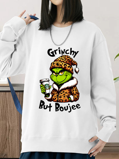 Grinchy but Boujee Christmas Shirt - Relaxed Fit, Full Size