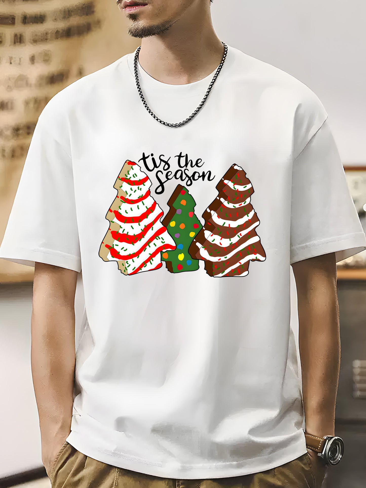 Cozy Festive Christmas Tree Shirt - Relaxed Fit, Full Size