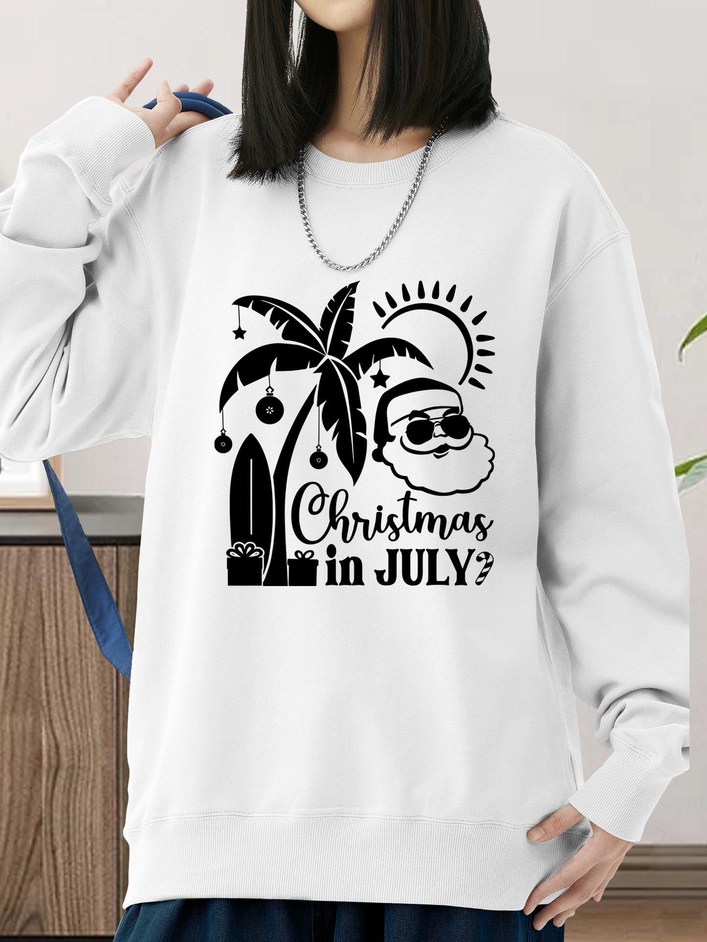 Christmas In July Shirt, Santa With Sunglasses, Summer Vacation Shirt - Relaxed Fit, Full Size