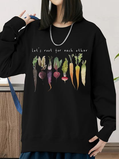 Vegetable & Letter Shirt - Relaxed Fit, Full Size