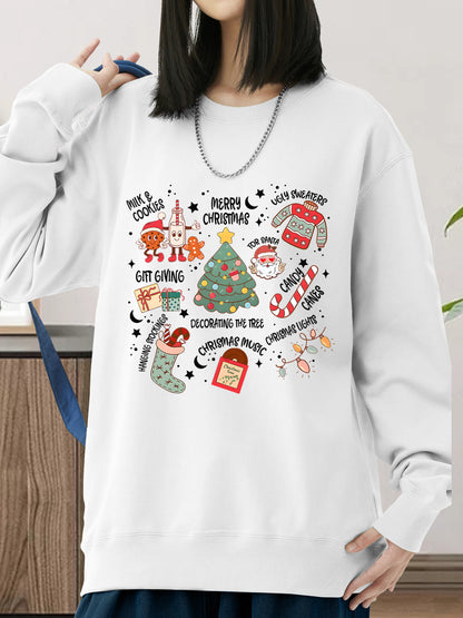 Christmas Themed Letter Shirt - Relaxed Fit, Full Size