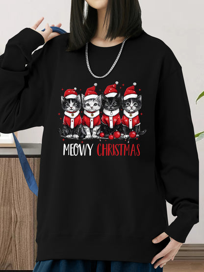 Christmas Cat Show Shirt - Relaxed Fit, Full Size