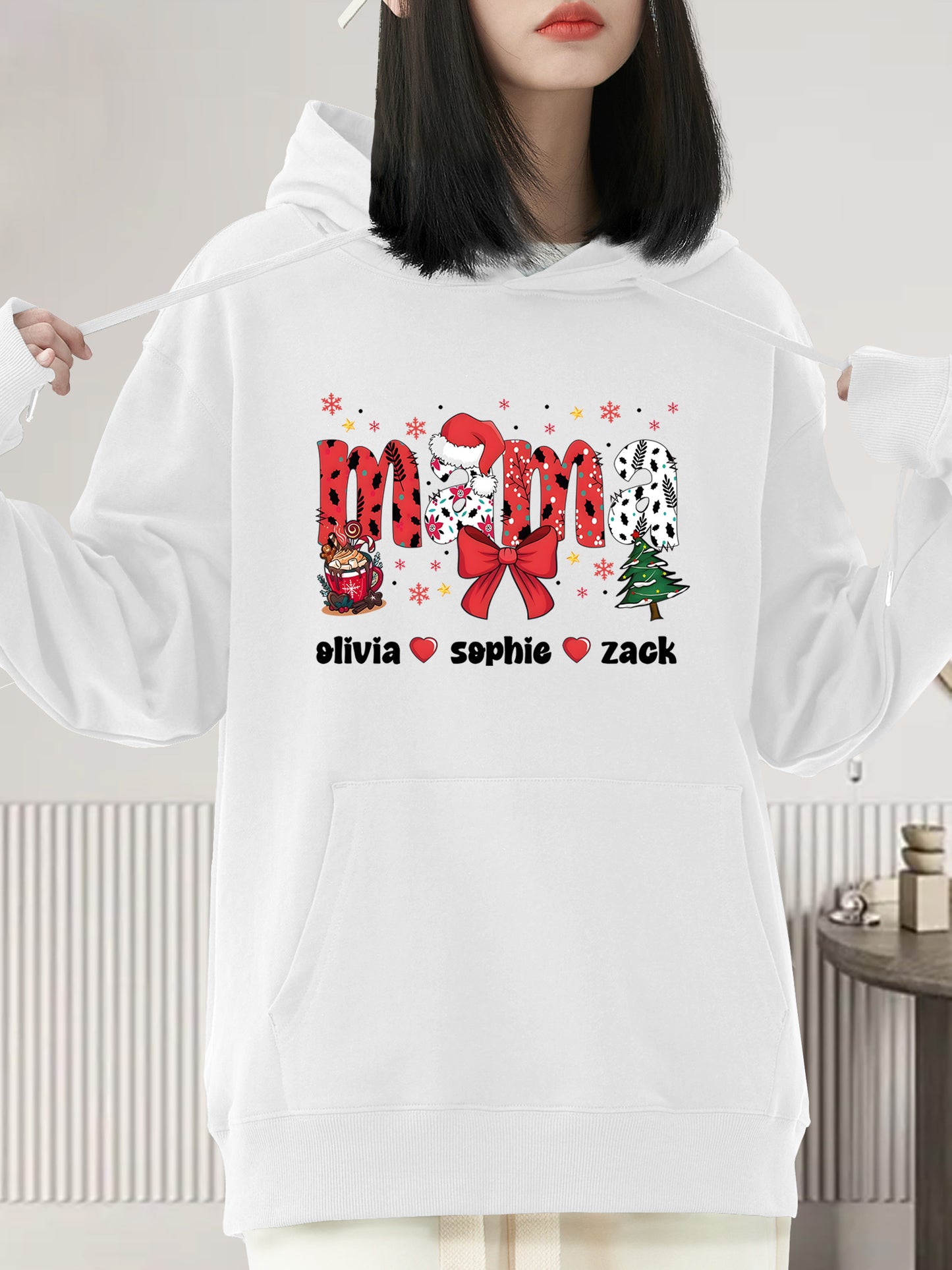 Personalized Mama Christmas  Shirt - Relaxed Fit, Full Size