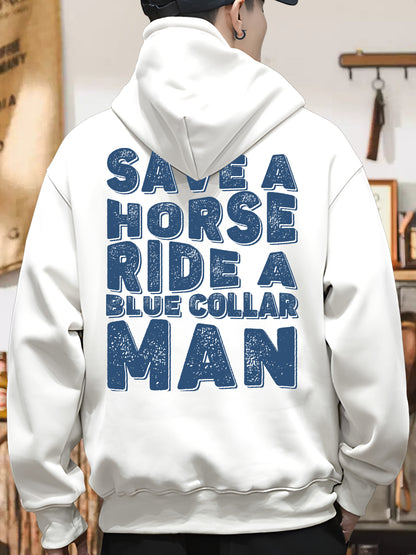 Save a Horse Ride a Blue Collar Shirt - Relaxed Fit, Full Size