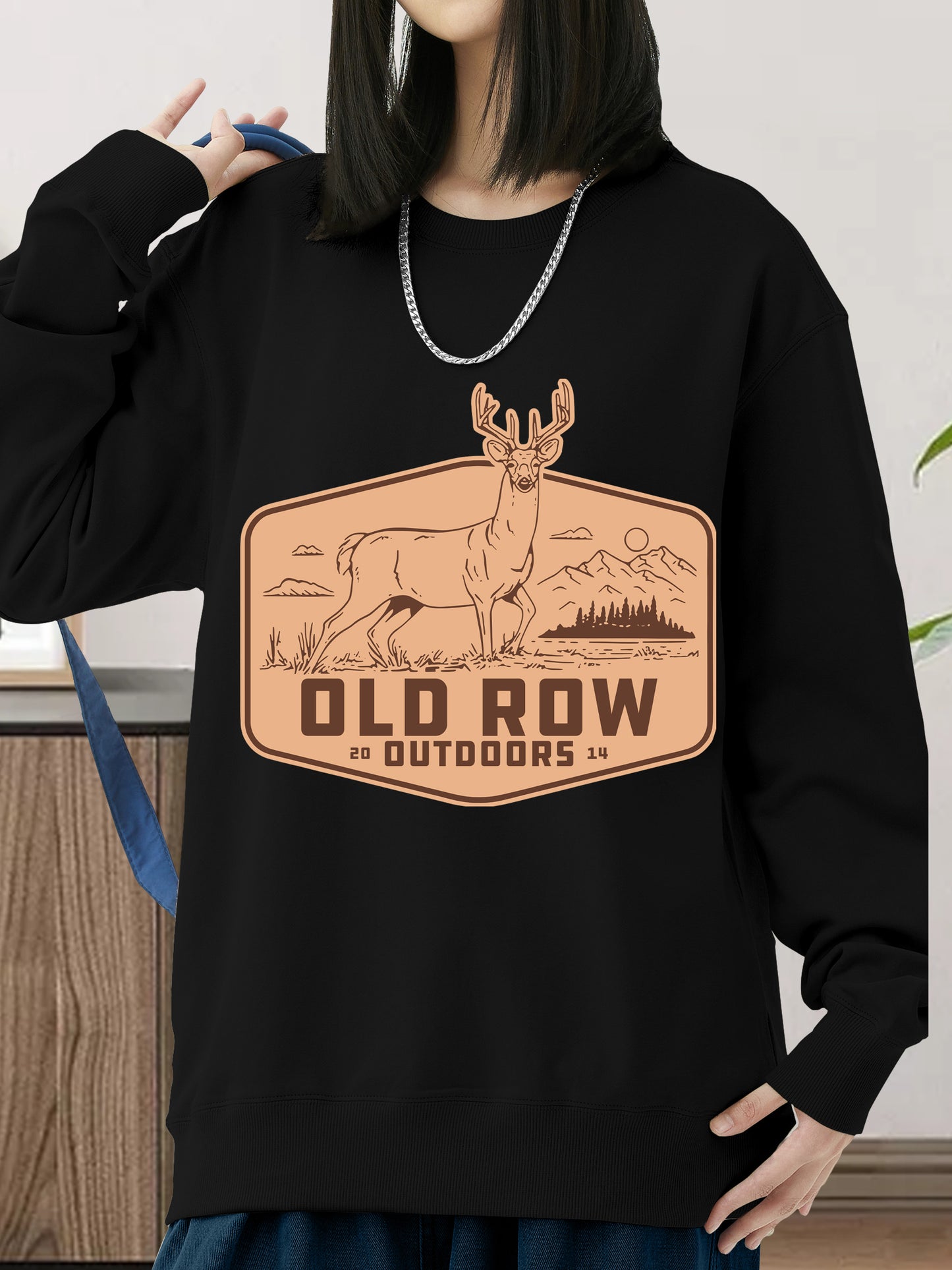 Graphic Outdoors Deer Shirt - Relaxed Fit, Full Size