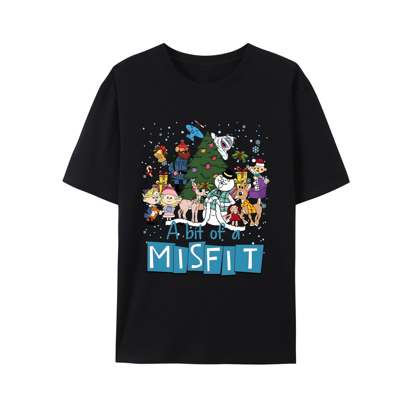 A Bit Of Misfit Rud0Iph The Red N0sed Reindeer Christmas Shirt - Relaxed Fit, Full Size