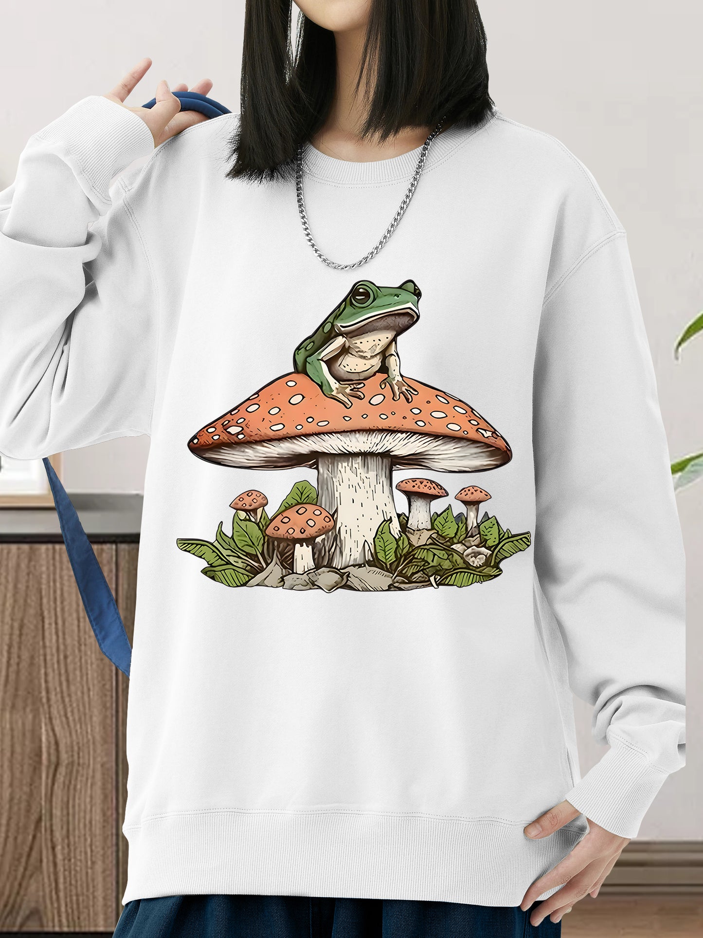 Frog & Mushroom Shirt - Relaxed Fit, Full Size