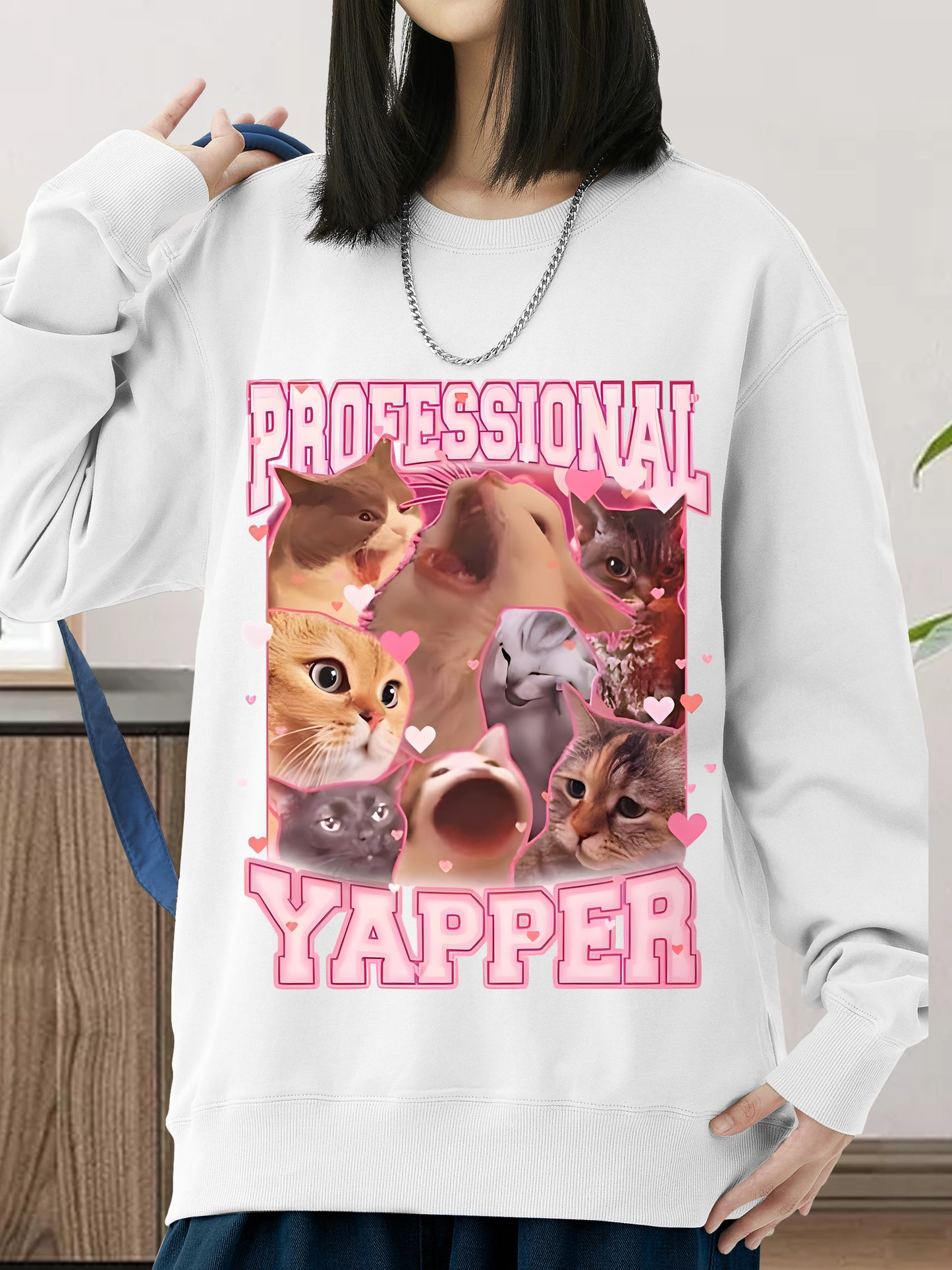 Professional Yapper Cats Meme Shirt - Relaxed Fit, Full Size