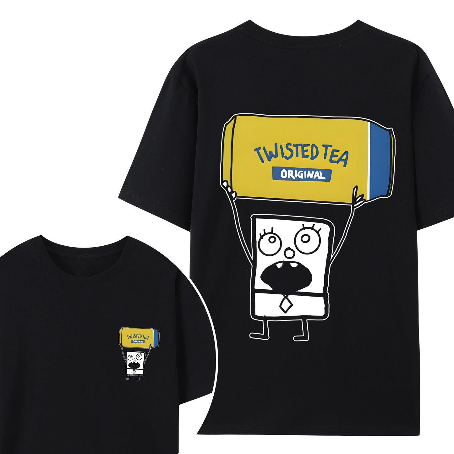 Doodlebob Twisted Tea Essential 2 Sided Shirt - Relaxed Fit, Full Size