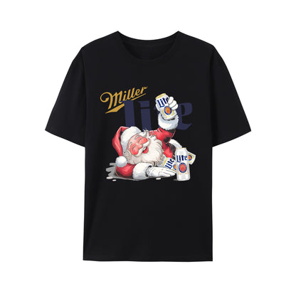 Funny Miler Lite Drunk Santa Claus Chrismas Unisex Shirt - Relaxed Fit, Full Size（复制）