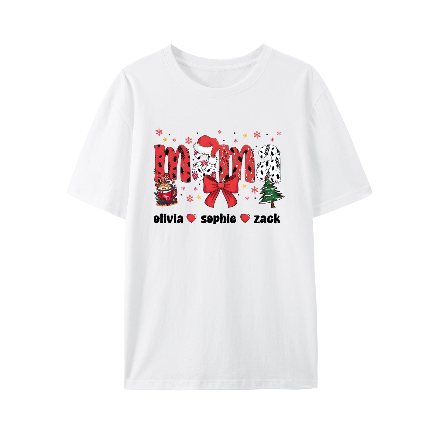 Personalized Mama Christmas  Shirt - Relaxed Fit, Full Size