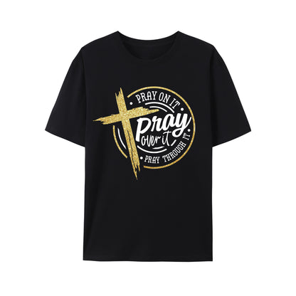 Pray with Cross Shirt - Relaxed Fit, Full Size