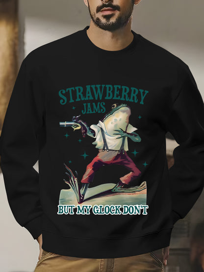 Strawberry Jams But My Glock Don't Vintage Graphic Shirt - Relaxed Fit, Full Size