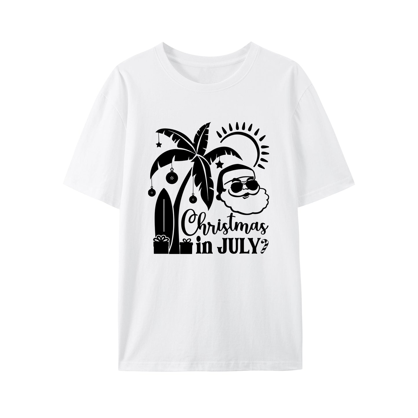 Christmas In July Shirt, Santa With Sunglasses, Summer Vacation Shirt - Relaxed Fit, Full Size