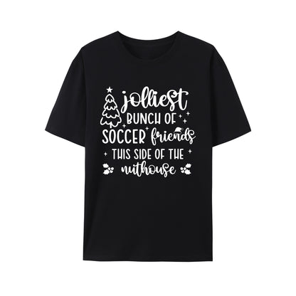 Family Christmas . Funny Xmas Soccer Squad Shirt - Relaxed Fit, Full Size