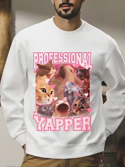 Professional Yapper Cats Meme Shirt - Relaxed Fit, Full Size