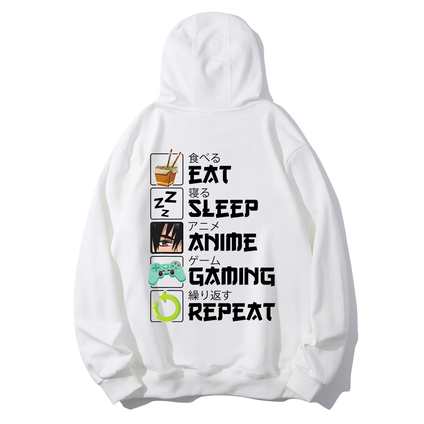 Eat And Sleep Anime Game Shirt - Relaxed Fit, Full Size