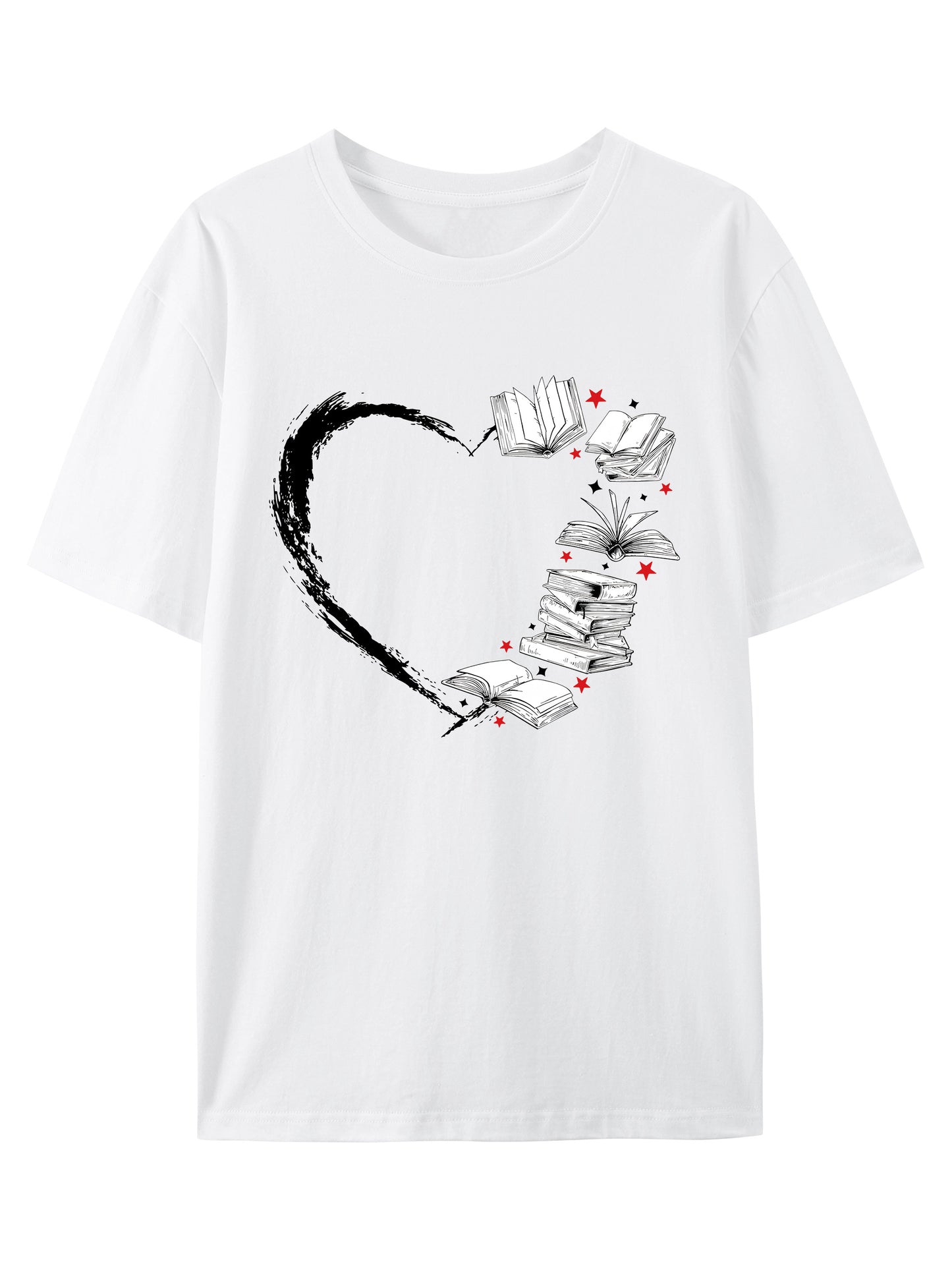 Heart & Book Shirt - Relaxed Fit, Full Size