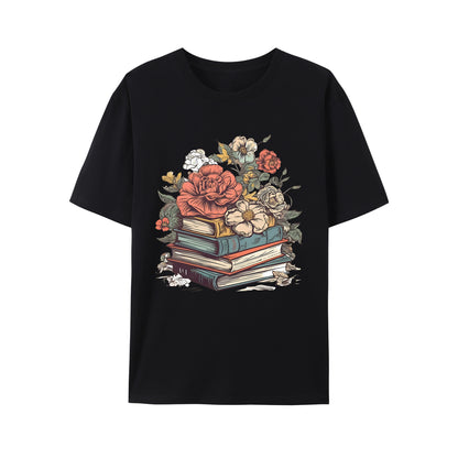 Floral & Books Shirt - Relaxed Fit, Full Size