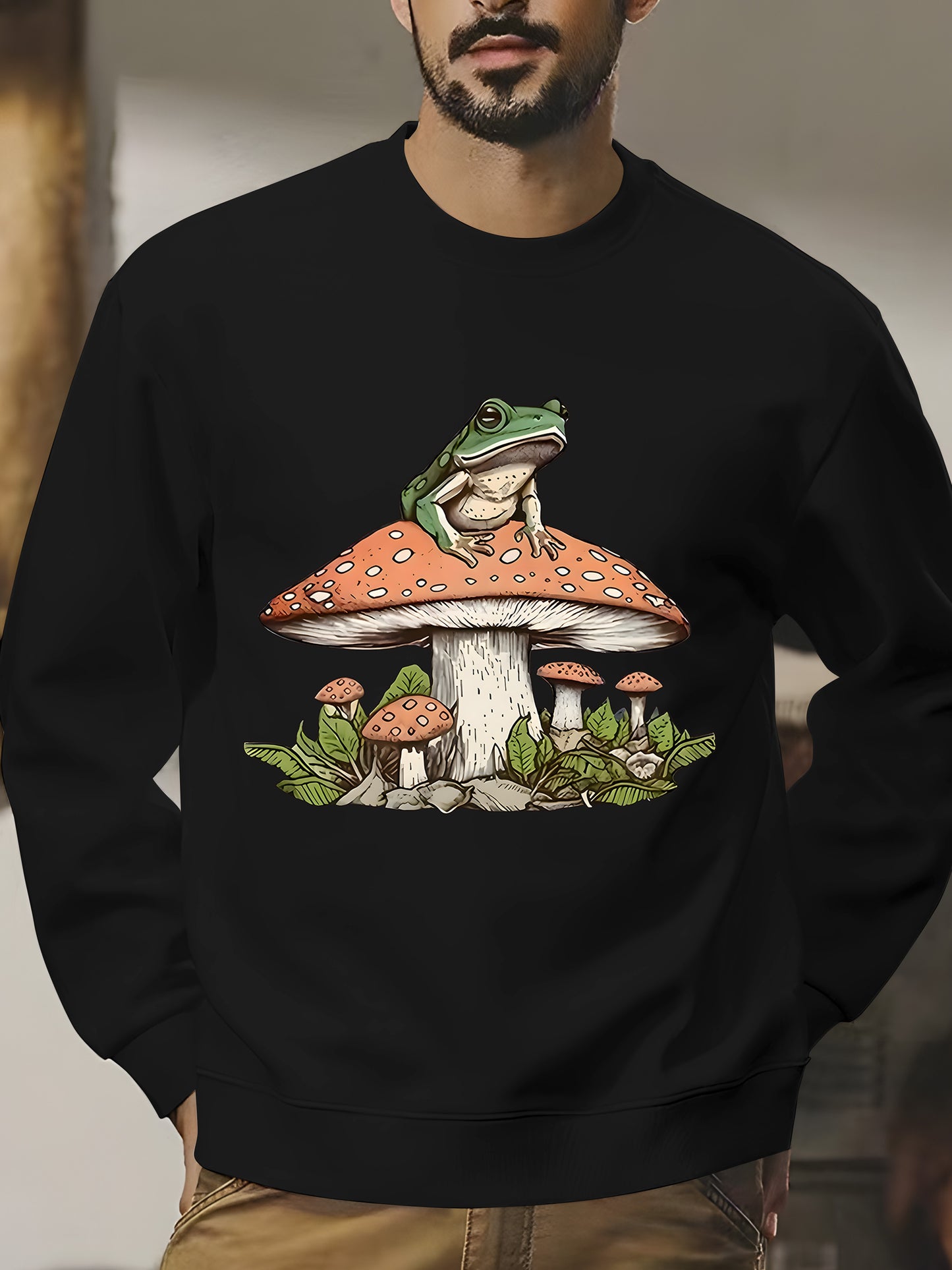 Frog & Mushroom Shirt - Relaxed Fit, Full Size