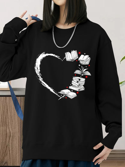 Heart & Book Shirt - Relaxed Fit, Full Size