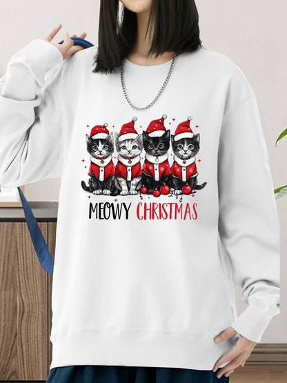 Christmas Cat Show Shirt - Relaxed Fit, Full Size