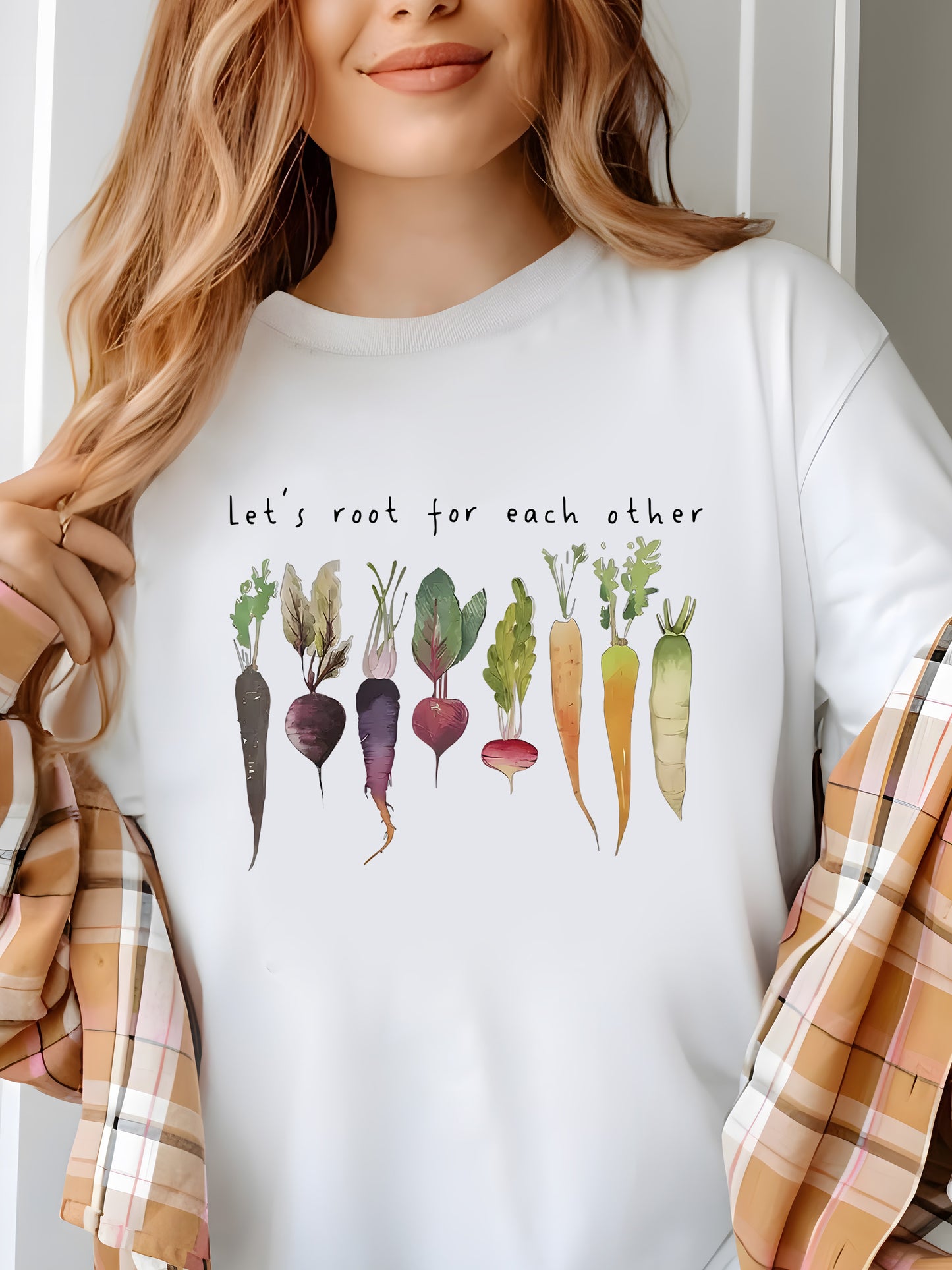 Vegetable & Letter Shirt - Relaxed Fit, Full Size