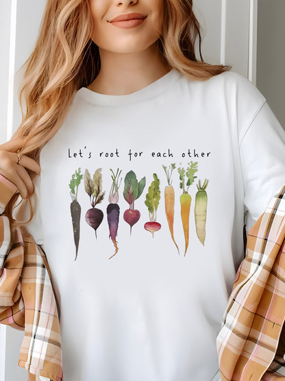 Vegetable & Letter Shirt - Relaxed Fit, Full Size