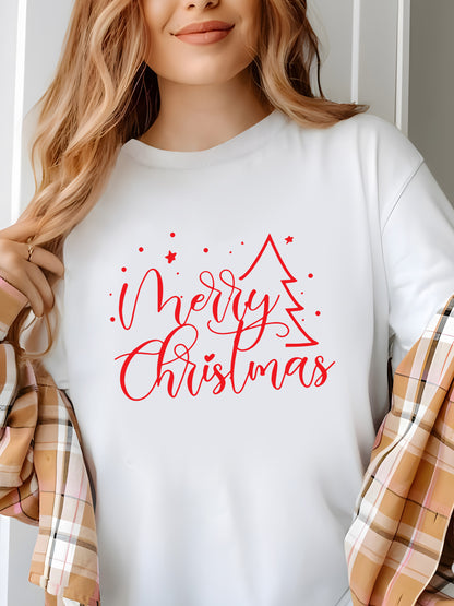 Merry Christmas Trees Shirt - Relaxed Fit, Full Size