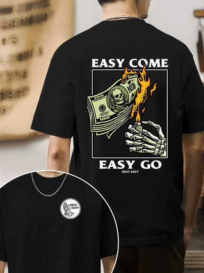 Easy Come Easy Go Skeleton Shirt - Relaxed Fit, Full Size