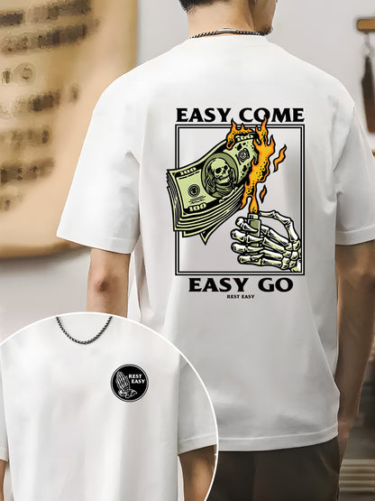 Easy Come Easy Go Skeleton Shirt - Relaxed Fit, Full Size