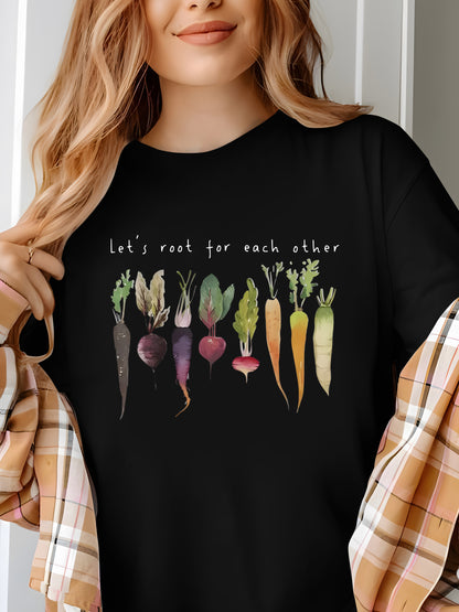 Vegetable & Letter Shirt - Relaxed Fit, Full Size