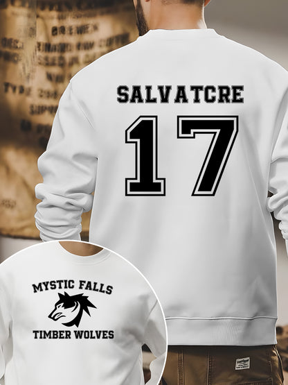 Mystic Falls Salvatore 17 Front And Back Shirt - Relaxed Fit, Full Size