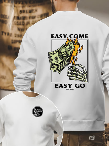 Easy Come Easy Go Skeleton Shirt - Relaxed Fit, Full Size