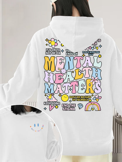 "Mental Health Matters" Slogan Shirt - Relaxed Fit, Full Size