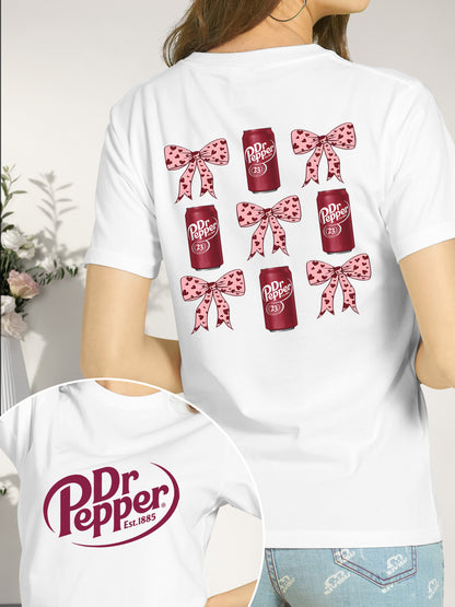 Dr Pepper Coquette Bow Pink Shirt - Relaxed Fit, Full Size