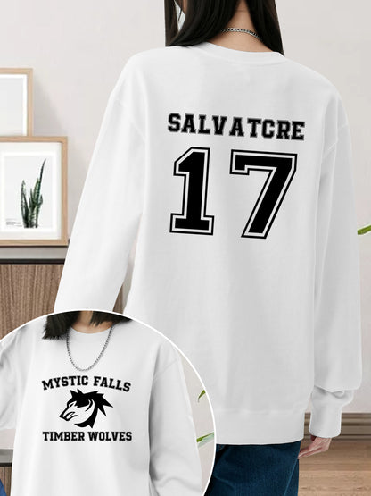 Mystic Falls Salvatore 17 Front And Back Shirt - Relaxed Fit, Full Size