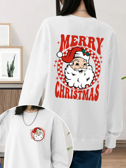 Vintage Santa Hoodie, Merry Christmas Shirt - Relaxed Fit, Full Size