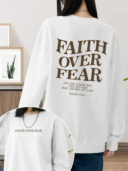 Faith Over Fear Shirt - Relaxed Fit, Full Size