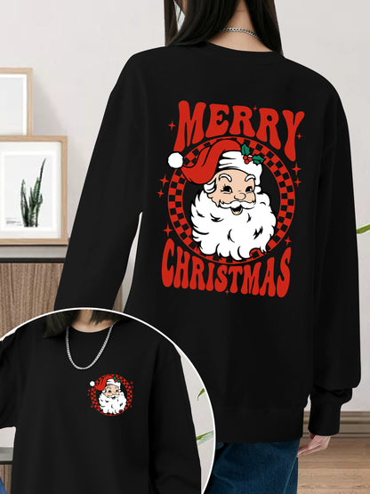 Vintage Santa Hoodie, Merry Christmas Shirt - Relaxed Fit, Full Size