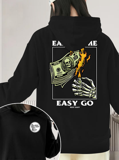 Easy Come Easy Go Skeleton Shirt - Relaxed Fit, Full Size